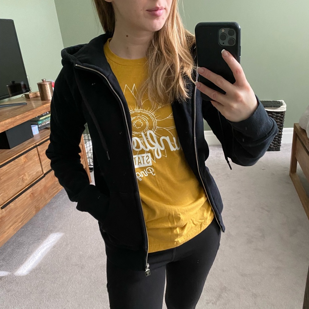 Black TNA zip up hoodie